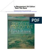 Operations Management 5th Edition Reid Test Bank