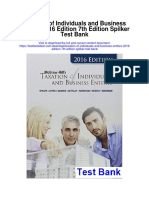 Taxation of Individuals and Business Entities 2016 Edition 7th Edition Spilker Test Bank