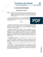 Boletín Oficial Del Estado: Ministerio de Justicia