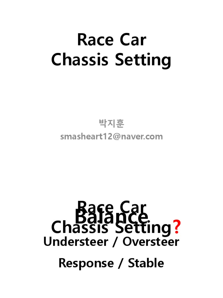 Race Car Chassis Set Up PDF
