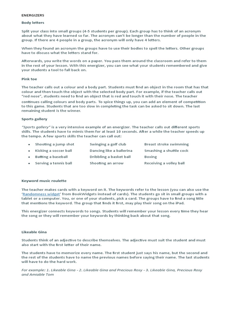 Energizers & Ice Breakers PDF