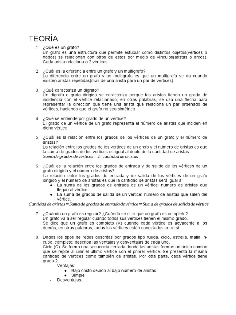 Diámetro y propiedades del grafo rueda | PDF | Matriz (Matemáticas ...