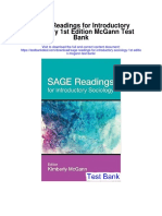 Sage Readings For Introductory Sociology 1st Edition Mcgann Test Bank