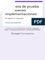 Encuesta de Prueba para Nuevas Implementaciones