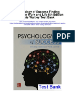 Psychology of Success Finding Meaning in Work and Life 6th Edition Denis Waitley Test Bank