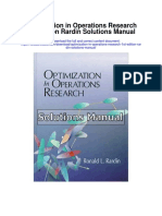 Optimization in Operations Research 1st Edition Rardin Solutions Manual