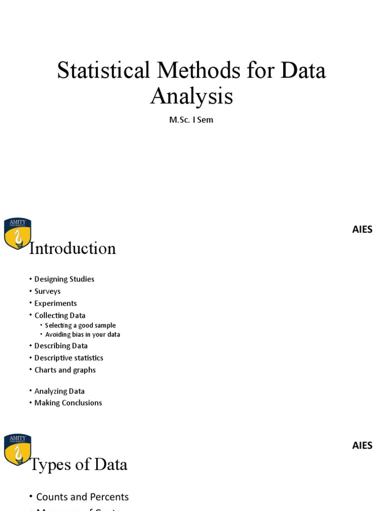 Statistical Analysis PDF