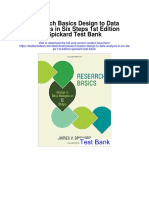 Research Basics Design To Data Analysis in Six Steps 1st Edition Spickard Test Bank