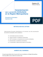 Resultados Estudio Caracterízación Del Comercio Ambulante en La RM