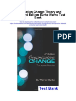 Organization Change Theory and Practice 3rd Edition Burke Warne Test Bank
