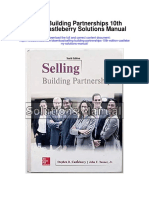 Selling Building Partnerships 10th Edition Castleberry Solutions Manual