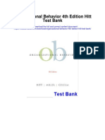 Organizational Behavior 4th Edition Hitt Test Bank