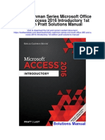 Shelly Cashman Series Microsoft Office 365 and Access 2016 Introductory 1st Edition Pratt Solutions Manual