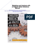 Simulation Modeling and Analysis With Arena 1st Edition Altiok Solutions Manual