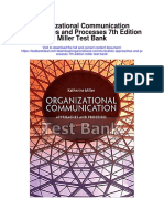 Organizational Communication Approaches and Processes 7th Edition Miller Test Bank