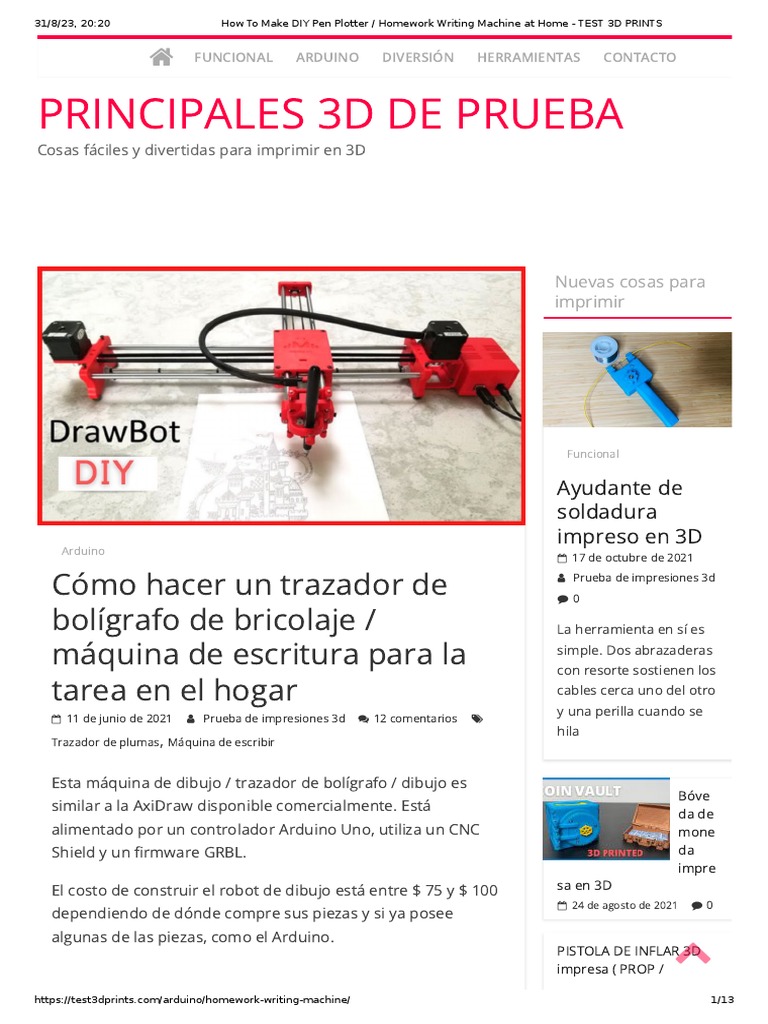 How To Make DIY Pen Plotter Homework Writing Machine at Home TEST