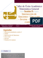 Taller 5 - Intersección - Función Uno A Uno - Inversas - Práctica Examen