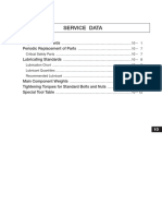 Service Data: Inspection Standards Periodic Replacement of Parts