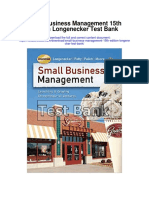 Small Business Management 15th Edition Longenecker Test Bank