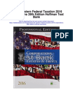 South Western Federal Taxation 2016 Corporations 39th Edition Hoffman Test Bank