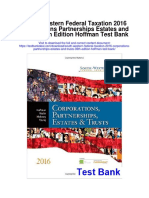 South Western Federal Taxation 2016 Corporations Partnerships Estates and Trusts 39th Edition Hoffman Test Bank