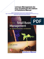 Small Business Management An Entrepreneurs Guidebook 8th Edition Byrd Solutions Manual