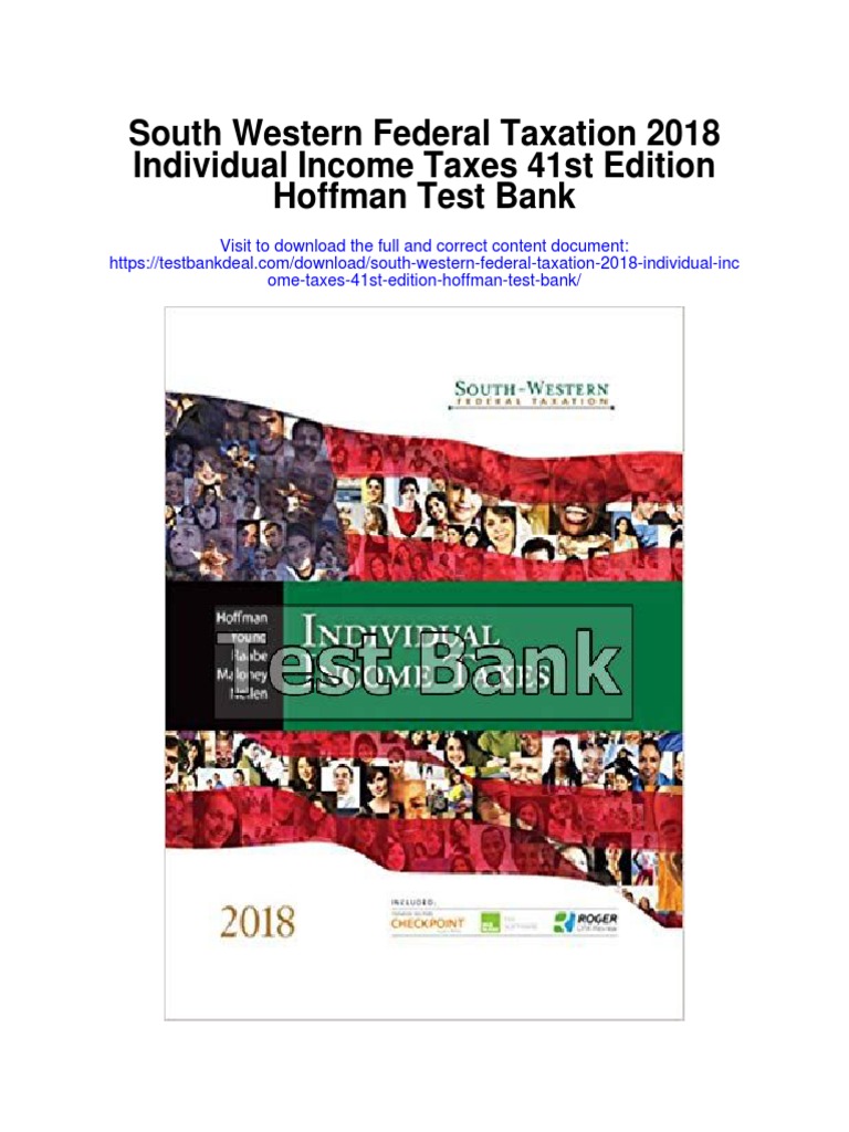 South Western Federal Taxation 2018 Individual Taxes 41st