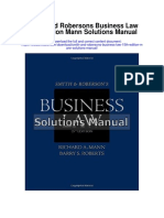 Smith and Robersons Business Law 15th Edition Mann Solutions Manual
