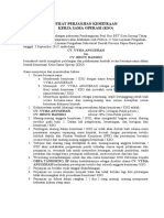 Surat Perjanjian Kemitraan/ Kerja Sama Operasi (Kso)