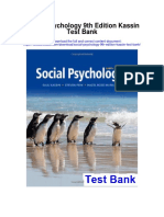 Social Psychology 9th Edition Kassin Test Bank
