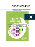 Managing Human Resources Canadian 7th Edition Belcourt Solutions Manual