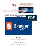 Carátula Práctica Autónoma - Blog en Blooger - Uns