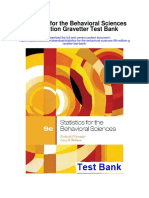 Statistics For The Behavioral Sciences 9th Edition Gravetter Test Bank