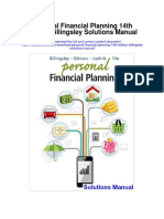 Personal Financial Planning 14th Edition Billingsley Solutions Manual