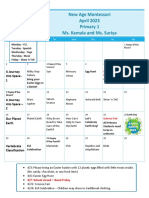 April 2023 Primary 1 Calendar