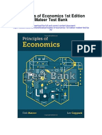 Principles of Economics 1st Edition Mateer Test Bank