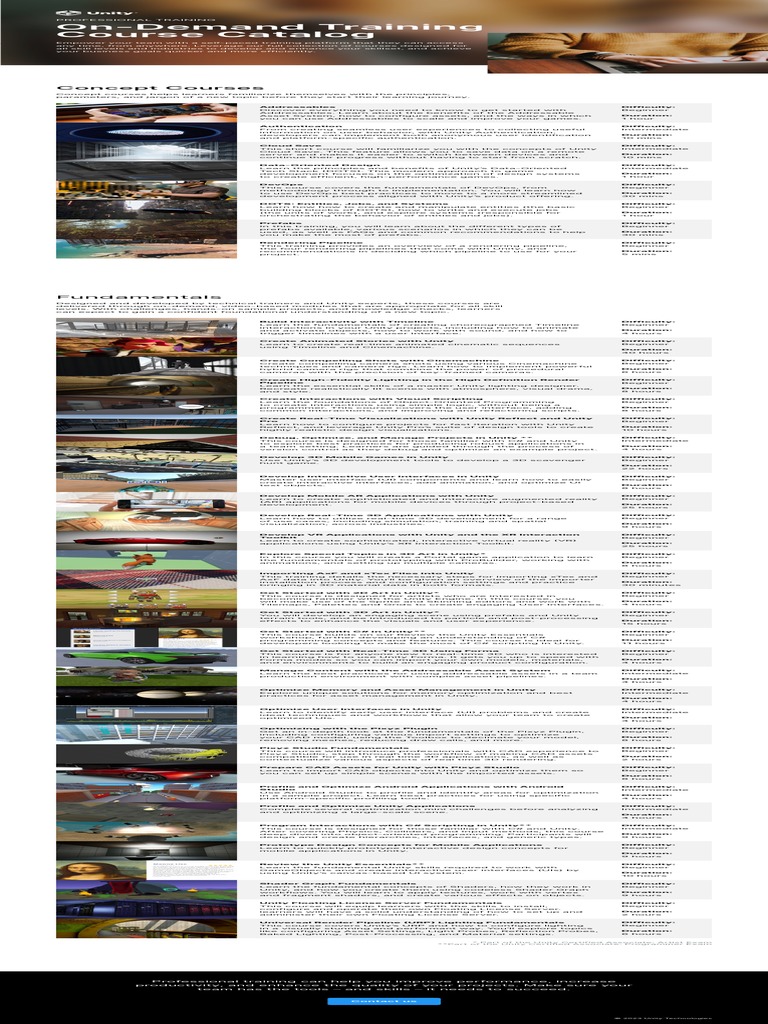 On-Demand Training Course Catalog | PDF | Unity (Game Engine) | 3 D ...