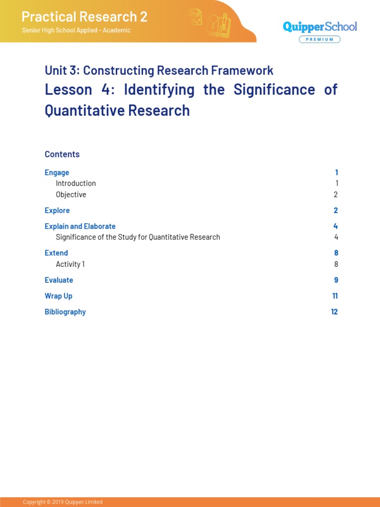 FINAL (SG) PR2 11 12 UNIT 3 LESSON 4 Identifying Significance of Quantitative Research