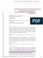 Intervenciones para Mejorar La Adherencia Terapéutica en Sujetos Con Esquizofrenia