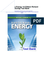 Sustainable Energy 1st Edition Richard Dunlap Test Bank