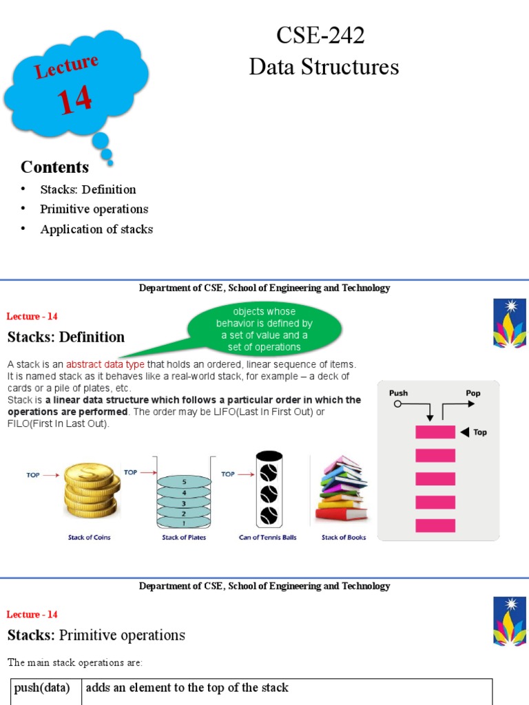 Lecture-12 Data Structures CSE242 | PDF | Data Management ...