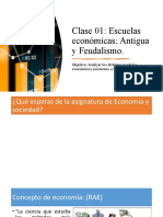 Clase 01 Escuelas Económicas Clásica y Feudalismo
