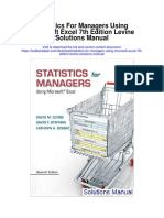 Statistics For Managers Using Microsoft Excel 7th Edition Levine Solutions Manual