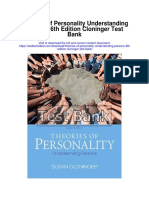 Theories of Personality Understanding Persons 6th Edition Cloninger Test Bank