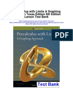 Precalculus With Limits A Graphing Approach Texas Edition 6th Edition Larson Test Bank