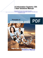 Principles of Information Systems 12th Edition Stair Solutions Manual