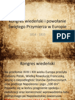 Kongres Wiedeński I Powołanie Świętego Przymierza W Europie