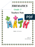 Maths For Grade 5 Note