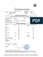 Certificat D'analyse Chimique