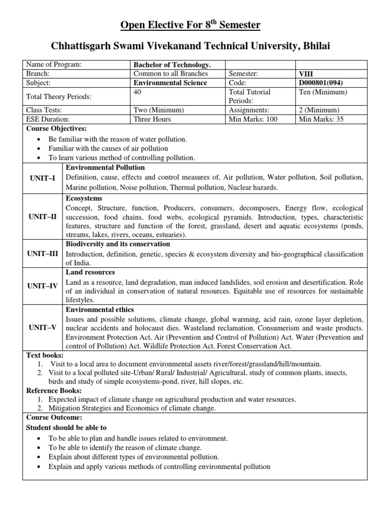 Open Electives for B.Tech 8th Semester | PDF | Composite Material ...